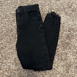 american eagle curvy super hi-rise jeggings the dream jean (Black) size 2 reg